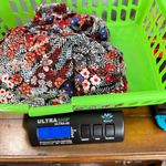 Floral Print Blouse Top Womens Size 3X Red Blue Tie Neck Flounce Sleeve Boho Photo 13