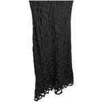 Etoile Beaded Lace V Neck Scallop Lined Vintage Y2K Dress Black XS Photo 3