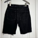 American Eagle AEO Boyfriend 90s Denim Bermuda Shorts Size 2 Distressed Black Photo 4