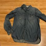 Paige  western festival boho denim‎ button down long sleeve Photo 0