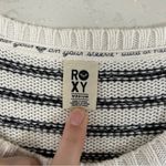 Roxy White Grey Striped Colorblock Long Sleeve Sweater Mini Dress Winter Medium Photo 1