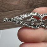 1928 Collection Rhinestone Art Deco Style Brooch Pin Silver Tone Photo 4