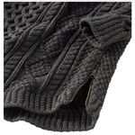 LL Bean Gray Fisherman Cable Tunic Cotton Pullover Crew Neck Sweater LARGE Photo 3