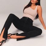 Abercrombie & Fitch Plus The Skinny High Rise Split Hem Black Jeans Size 20 Long Photo 1