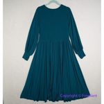 Eloquii Knot Front Pleated Skirt Dress in teal, size 16 Photo 11