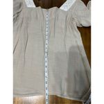 Nanette Lepore   Light Stone women’s blouse Size Medium lace trim lightweight Photo 7