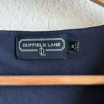 Duffield Lane Striped Tan White Blue Dress Size M Photo 4