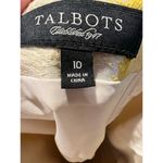 Talbots Womens Tweed Pencil Skirt Yellow White Knee Length Business Casual Sz 10 Photo 5