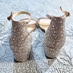 Betsey Johnson  Mari Rhinestone Block Heel Sandals – Size 9W🧡 Photo 10