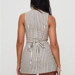 Princess Polly Yumiko Romper Brown Stripe Photo 2