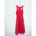 Athleta Baja Linen Midi Dress Size Medium Coral Pink Racerback Photo 13