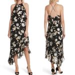 Alice + Olivia Silk Floral Asymmetrical Maxi Dress Size 2 Photo 1
