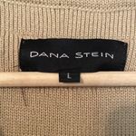 Dana Stein rabbit animal fur vest super soft zip up crochet knit sweater vest Tan Size L Photo 3