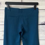 Betabrand Teal & Blue Circle Patterned Bootleg Stretchy Yoga Dress Pants Photo 6
