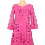 Crown & Ivy Women Pink Casual eyelet Dress size 4P. Photo 0