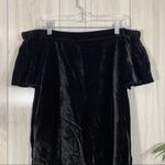 Loft  Off The Shoulder Velvet Little Black Dress size S Small Photo 3