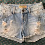 Guess High Waisted Denim Distressed Shorts Photo 9