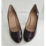 J Vincent Port Wine All Leather Pumps Patent Leather Upper Size 7.5 Red Photo 4