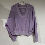 Aerie Lavender V-Neck Sweater for Women Photo 0