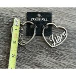 Dolls Kill Libra Horoscope Heart Dangle Women’s Earrings Silver Round Punk NWT Photo 4