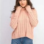 Hippie Rose Women Cable Knit Pink Sweater Small Photo 0