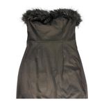 Venus Y2K Strapless Feather Trim Mini Cocktail Dress Women’s 8 Mob Wife Glam LBD Photo 11
