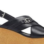 Guess NEW GBG Los Angeles Dee Wedge Sandal Black Photo 2