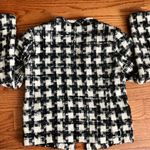 IRO Pelipa Blazer Houndstooth Tweed Open Black White Jacket Women’s Size 2 (32) Photo 10