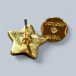 Tory Burch New Auth. Kira 18K-Gold-Plated & Beige Enamel Logo Star Stud Earrings Photo 4
