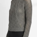 Lucky Brand NEW  Knit Gorgeous Black White Silver Metallic  Sweater Size M Photo 0