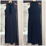 Kate Spade  Black Mixed Velvet Bow Jumpsuit Size 8 Bew with tags Photo 2