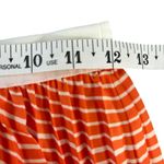 Watercolor Pleated Skirt and Textured Shirt Set Sz Small Orange White Photo 7