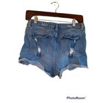 Papaya Jean Shorts Women’s Juniors L High Rise Distressed Blue Denim Photo 1