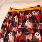 Halloween Print Pajama Pants Woman’s Large Ghosts Pumpkins Fall Black Photo 2