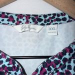 Lady Hagen Stylish Sleeveless‎ Leopard Print  Top Light Blue , Purple and Black Photo 2
