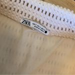 ZARA  Cream Crocheted Mini Skirt With Embroidered Sunflowers S Photo 4