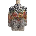 Investments  Women's Sleeveless Floral Leopard Print Textured Tank Top M Photo 1