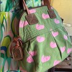 Dooney & Bourke RARE🔥Authentic Leather/cotton Duck print Satchel/Shoulder bag Photo 8