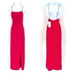 ASOS NWT  Club L London Square Neck High Split Maxi Dress Fuschia Pink Size 2‎ Photo 1