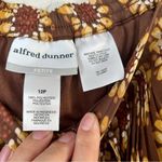 Alfred Dunner 🦋  Brown Flower Maxi Skirt 12P Vintage Drawstring Waist Photo 2
