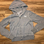 Victoria's Secret Vintage Y2K  PINK Grey Silver Bling Rhinestone Zip Up Hoodie M Photo 0