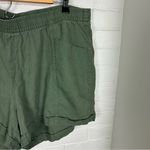 Old Navy  Green Linen Blend Relaxed Pull On Shorts Size XL Photo 5