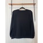LILLA P Womens Black Crewneck Pullover Sweatshirt Athleisure Size S Photo 1