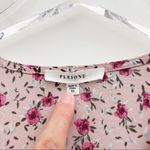 Pleione  Floral Faux Wrap Mauve Pink Top XS Photo 2