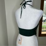 Tiger Mist  Dark Green Faux Leather halter top size S NWT Photo 4