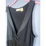 DKNY NWOT  Formal Dress Women's Size Large Preppy Little Black Dress V-Neck Pleat Photo 3