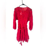 Anthropologie Mare Mare Amal Red Textured Mini Dress NEW Photo 6