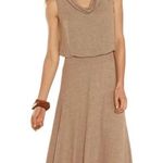 Soft Surroundings Womens Dress Sz Petite M PM Tan Kerry Cowl Neck Sleeveless NEW Photo 1