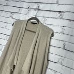 Banana Republic  Open Front Knit Cardigan Vest Women’s Small Beige Drape Sweater Photo 6
