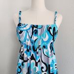 American Vintage Y2K Boston Proper Blue Black White Retro Sun Dress S Photo 1